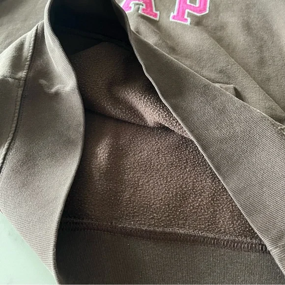 GAP Women’s Chocolate Brown Stretch Hoodie Size XS - Picture 4 of 8